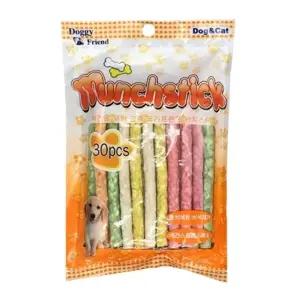 고품질 컬러 먼치껌 30p X3개 강아지 우육피 스틱껌 간식 (WE57CD2)