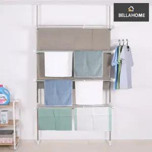 [벨라홈] 기둥접이식 폭조절 빨래건조대 4단(CN8732)