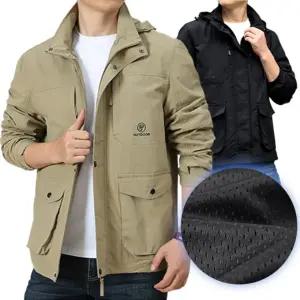 남성 오버핏 간절기 야상 점퍼 바람막이 자켓 탈부착후드 가을 아우터 뛰어난 통기성 3컬러