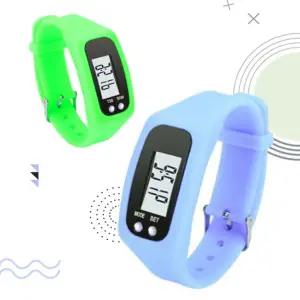 만보기 만보계 손목 팔찌 시계 스포츠 디지털 실리콘 케이스포함 10컬러