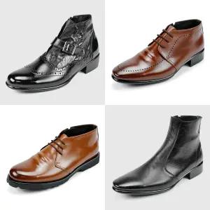 남성 부츠 앵클 정장 앵글 방한화 남자 겨울 방한 구두 털 기모 가을 겨울용 반부츠 소가죽 양가죽 수제화