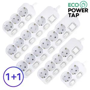 1+1 국산 개별 멀티탭 + 안전커버 2EA / 16A 개별스위치 절전 안전 멀티 콘센트