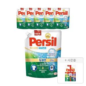 퍼실 엑스퍼트 실내건조 드럼/일반 겸용 1.8L, 6개+증정(파워젤 라벤더듀얼  파우치 300ml, 1개)