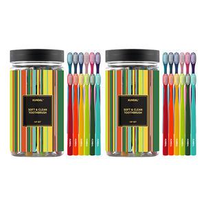 쿤달 소프트 앤 클린 항균 이중미세모 칫솔 부드러운모, 12개입, 2개