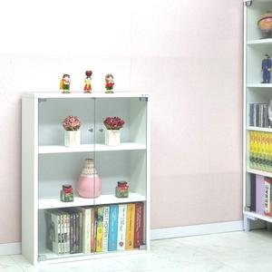 드림퍼니처 베스트780 유리문 깊이19cm 3단 DVD수납장 4단 CD장식장 피규어 진열장 비디오테잎 만화책 다용도 틈새장 소품장