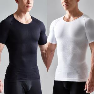 지앙카 반팔 남성 보정 속옷 체형 몸매 가슴 뱃살 남성 여유증 티 기능성