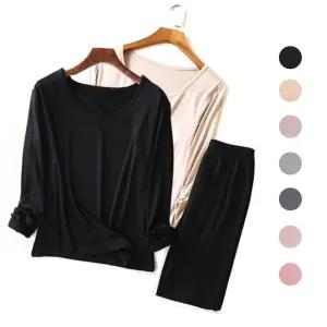 언더아우라 비스코스 스판 여성 내복 세트 이너웨어 기본 내의(66-88)