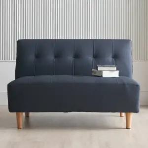 에보니아 코코 패브릭 룩 레더 2인 소파 의자 / 착불배송