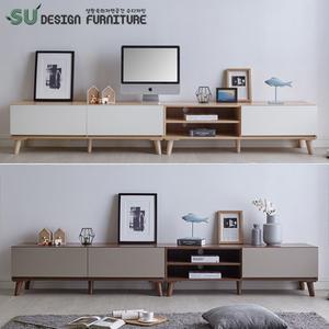 아리아 2400 서랍형 + 오픈형 조합 미니 거실장세트