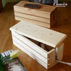 루미아 원목 멀티 매직박스 멀티탭 전선보관함