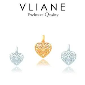 18K 당초문양 하트 팬던트 (Small)