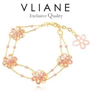 18K 멀티컷팅 플라워 팔찌