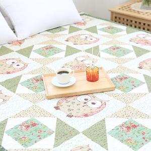 부엉이 워싱 스프레드 면 러그 카페트