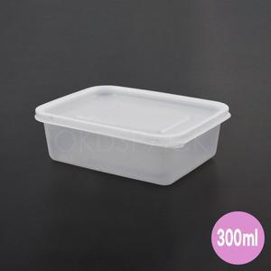 [원포장]300ml 사각용기(뚜껑포함)/100개입/PP용기/전자레인지사용가능/배달용기/포장용기