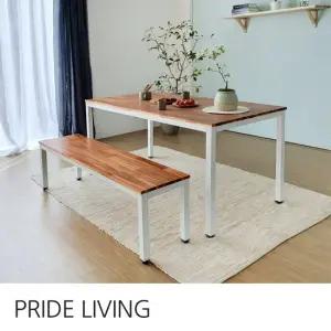 아카시아원목 4인용식탁 테이블세트B_1_1200X750_w 벤치의자포함 원목테이블