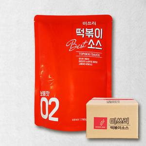 미쓰리 떡볶이소스 양념 02보통맛 780g 20개 대용량 분말