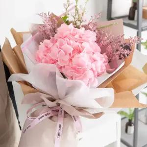 수국 조화 꽃다발 피오리타 65cm 인테리어 꽃 선물 장식 기념일 졸업식 발표회 학예회