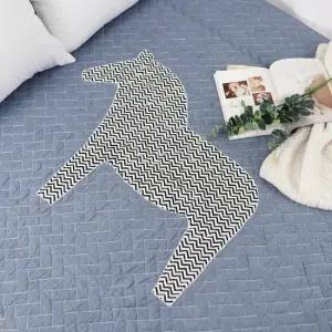 더와이 얼룩말 워싱 면 카페트 러그 스프레드