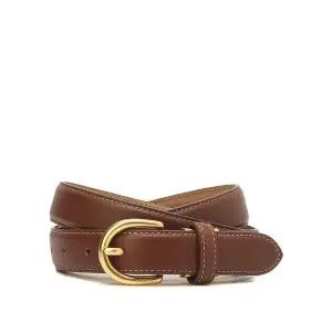 [헤지스](대구신세계)[HAZZYS ACC] 브라운 골드버클 소가죽 여성 벨트 HJBE5E406W3