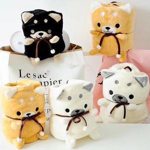 강아지 캐릭터 입체 무릎담요/생일선물/여행/캠핑/쿠션