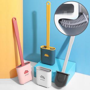 실리콘 변기솔 화장실 변기 청소솔 클리너 욕실 솔 틈새 바닥 세척 청소 벽걸이