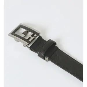 갤러리아 헤지스핸드백 [HJBE5E775BK] 남성 블랙 빅로고 버클 가죽 자동벨트