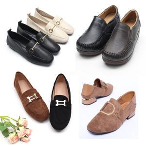 [인기로퍼] 천연소가죽 스웨이드 여성 편한 신발 단화/로퍼/플랫슈즈 통굽 컴포트화 효도화 모음전