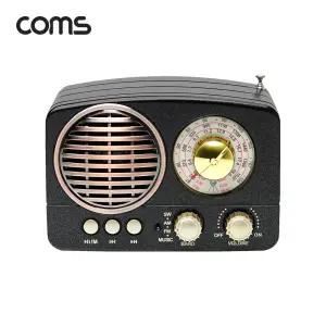 TB280 컴스 엔틱 디자인 라디오 블루투스 스피커 블랙