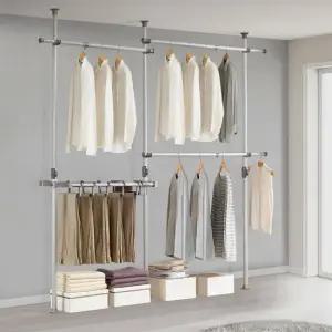 왕자 3단바지걸이행거/고정식행거/철제행거/옷걸이행거