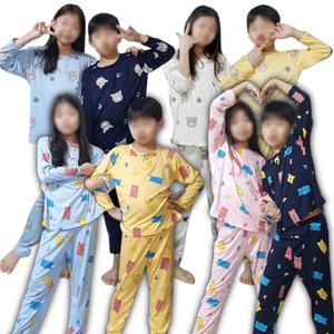 (아동)긴팔 피치잠옷 캔디베어 곰돌이 상하세트 잠옷