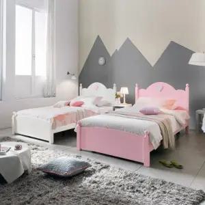 러블리 핑크) 슈퍼 싱글 초등 학생 어린이 공주 침대