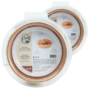 프로그 무표백 에어프라이어 종이호일 대 100매 x 2개