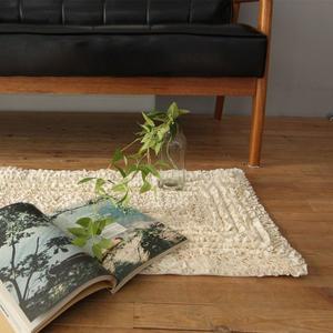 [슬아하임]예쁜 광목 면 레이스 사각 주방 거실 침실 인테리어 발매트 카페트 러그