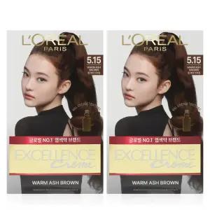 로레알파리 엑셀랑스 크림 5.15 웜 애쉬 브라운 2개
