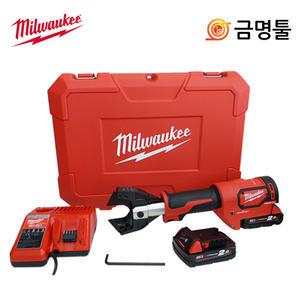 밀워키 M18 HCC-202C 충전유압케이블캇타 유압식 케이블절단기 2.0AH 2팩 BL모터