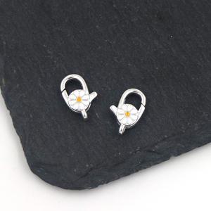 U1131) 925실버 데이지 붕어 잠금장식 / 팔찌 재료