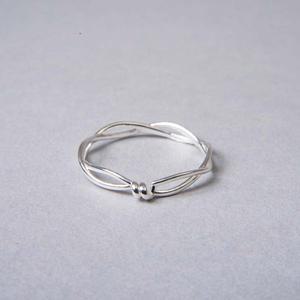 실버 925 은 여성 매듭 심플 반지