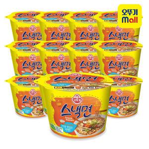 [본사직영][1BOX] 오뚜기 스낵면 큰컵 90g, 12개