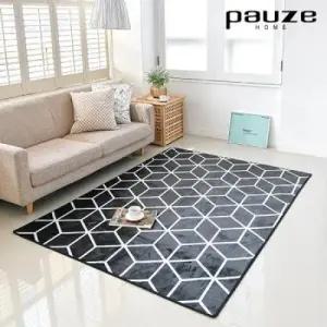 아트박스 르헤브 [파우제] 스퀘어 프린트 극세사 카페트 150x200)