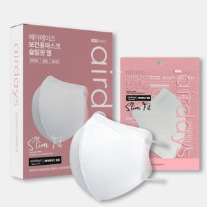에어데이즈 KF94 슬림핏 마스크 새부리형 50매 대형 중형 소형