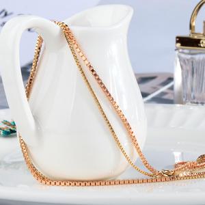 박스체인 0.5굵기 7푼 3.75g 14K 18K 여성 초커 금 데일리 목걸이 줄