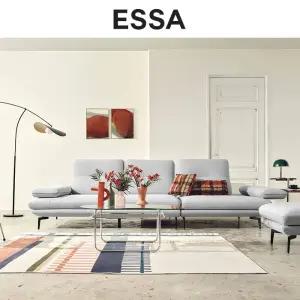 [10/22 단하루 혜택가]에싸 로마노 4인 스윙기능 카시미라 패브릭 소파+스툴