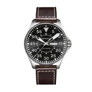 카키 에비에이션 파일럿 남자시계 H64715535 가죽밴드