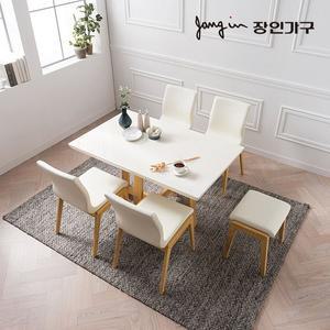 [장인가구]아마르 대리석 4인 식탁세트 (의자형, 스툴포함)