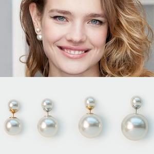 진주 더블볼귀걸이 펄 투웨이 빅볼 왕진주볼 예쁜귀걸이 유행 볼드 925 실버침 12mm-18mm 웨딩 하객 패션