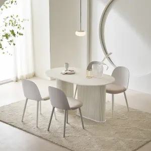 [착불] 포토리뷰 쿠폰증정 이즈 올리브 1400 타원형 템바보드 4인의자 식