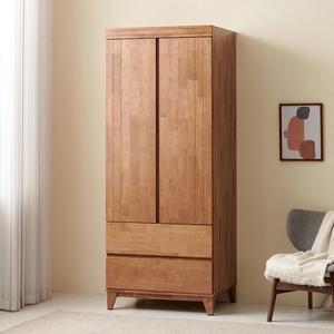 [바로방 가구]모네 800 2단 투서랍 고무나무 원목 옷장 수납 원룸 미니 장농 장롱 이불장