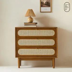 퍼피노 라헬 라탄 원목 800 3단 서랍장 pn207