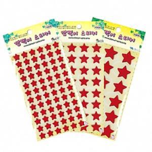 청양토이 펠트 스티커 깜찍이 스티커 - 별 9종 중 택1 (빨강 노랑 분홍 주황 진분홍 연두 초록 흰색 파랑)