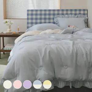 아망떼 크리미 플란넬 극세사 양면 프릴 차렵이불 SS Q K